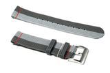 Grey and Greyer 2-Piece Ribbed Nylon Watch Strap