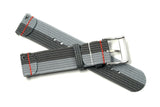 Grey and Greyer 2-Piece Ribbed Nylon Watch Strap