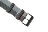 Grey and Greyer 2-Piece Ribbed Nylon Watch Strap