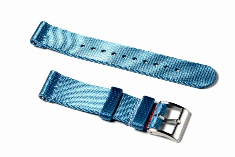 Sally Blue 2-Piece Loop Seatbelt Watch Strap