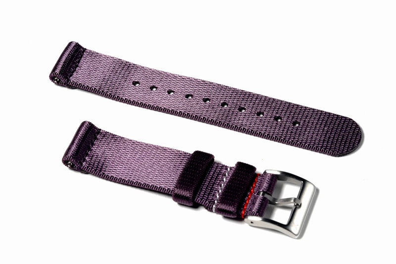 Eggplant 2-Piece Loop Seatbelt Watch Strap