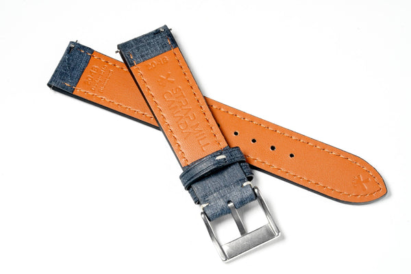 Blue Babele Leather Strap for Apple Watch