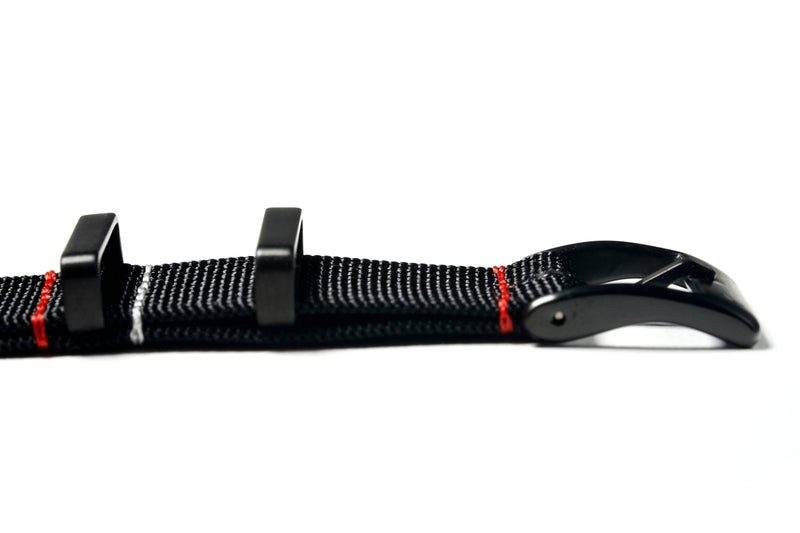 Black DLC Ribbed Nylon Watch Strap