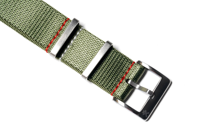 Army Green Loop Seatbelt Watch Strap