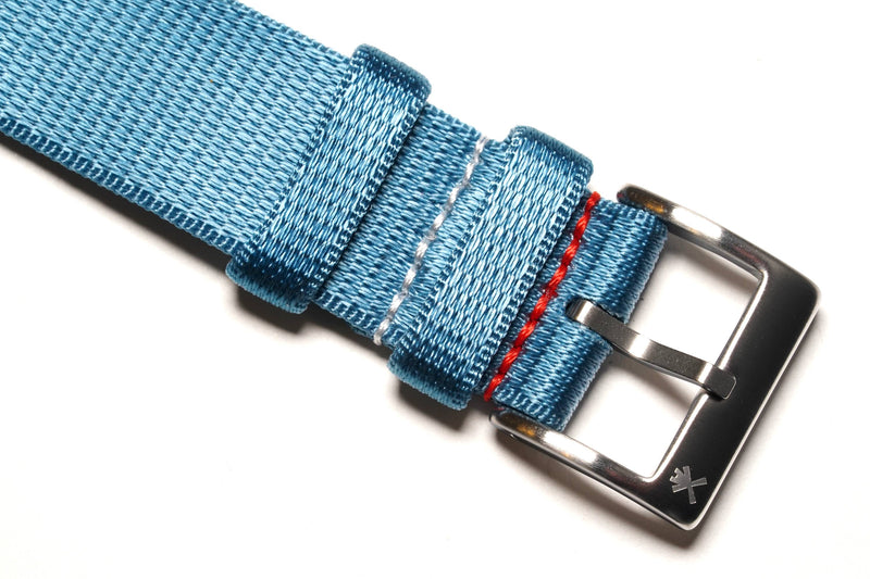 Sally Blue 2-Piece Loop Seatbelt Watch Strap