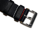 Black 2-Piece Loop Seatbelt Watch Strap