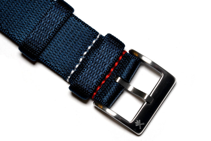 Royal Blue 2-Piece Loop Seatbelt Watch Strap