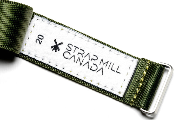 Army Green Loop Seatbelt Watch Strap