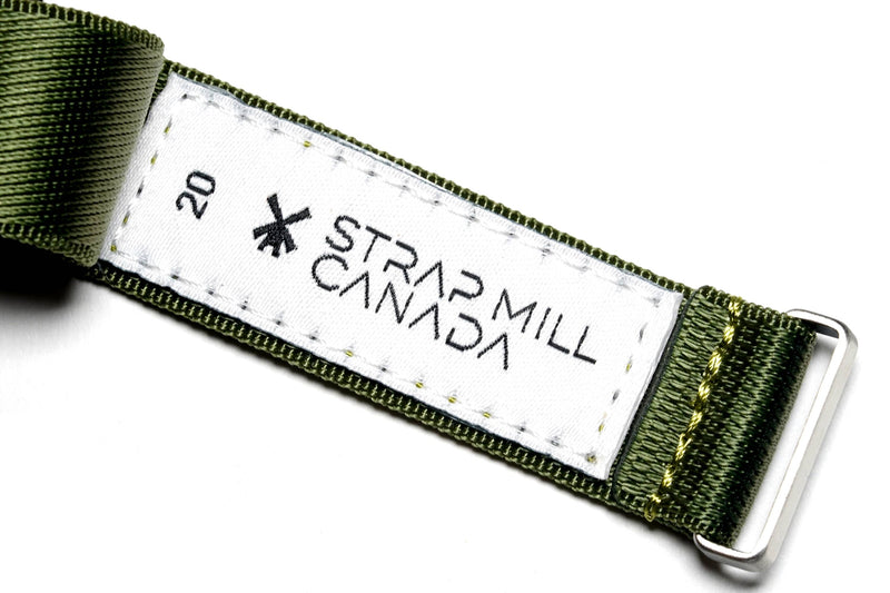 Army Green Loop Seatbelt Watch Strap