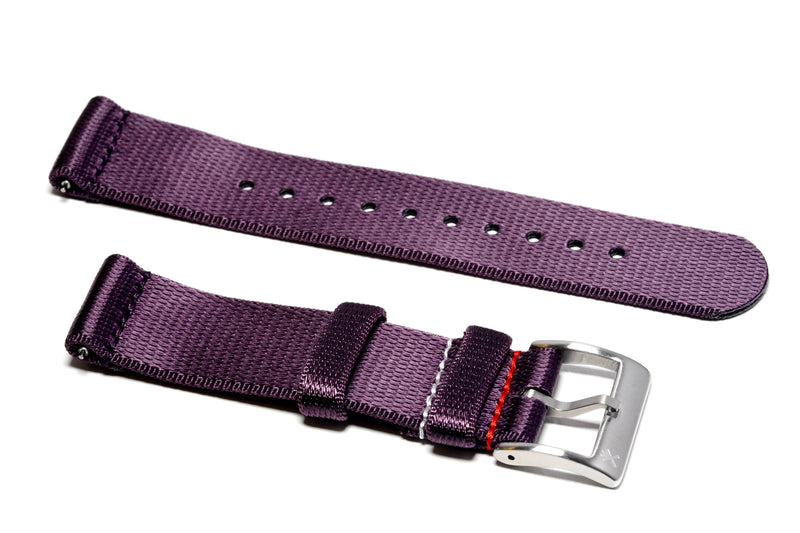 Eggplant 2-Piece Loop Seatbelt Watch Strap