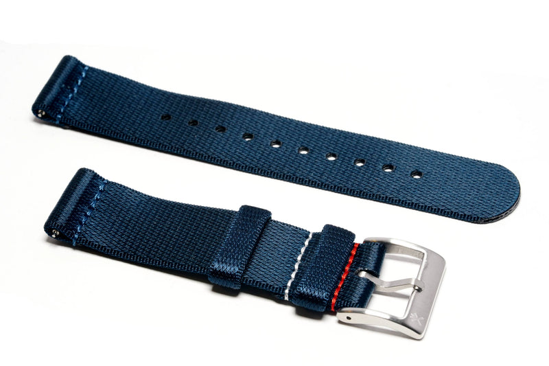 Royal Blue 2-Piece Loop Seatbelt Watch Strap