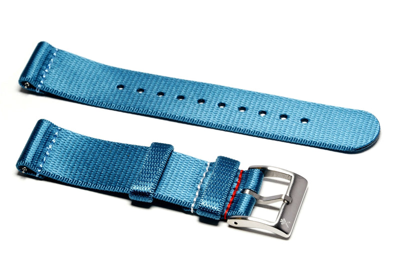 Sally Blue 2-Piece Loop Seatbelt Watch Strap