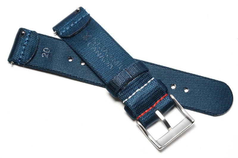 Royal Blue 2-Piece Loop Seatbelt Watch Strap