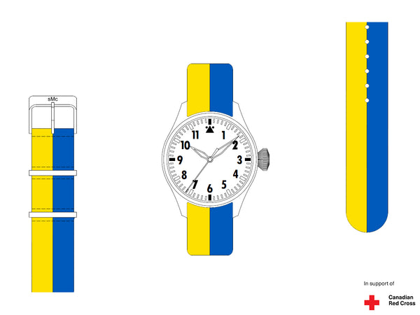 Stand With Ukraine Nylon Watch Strap (Fundraiser)